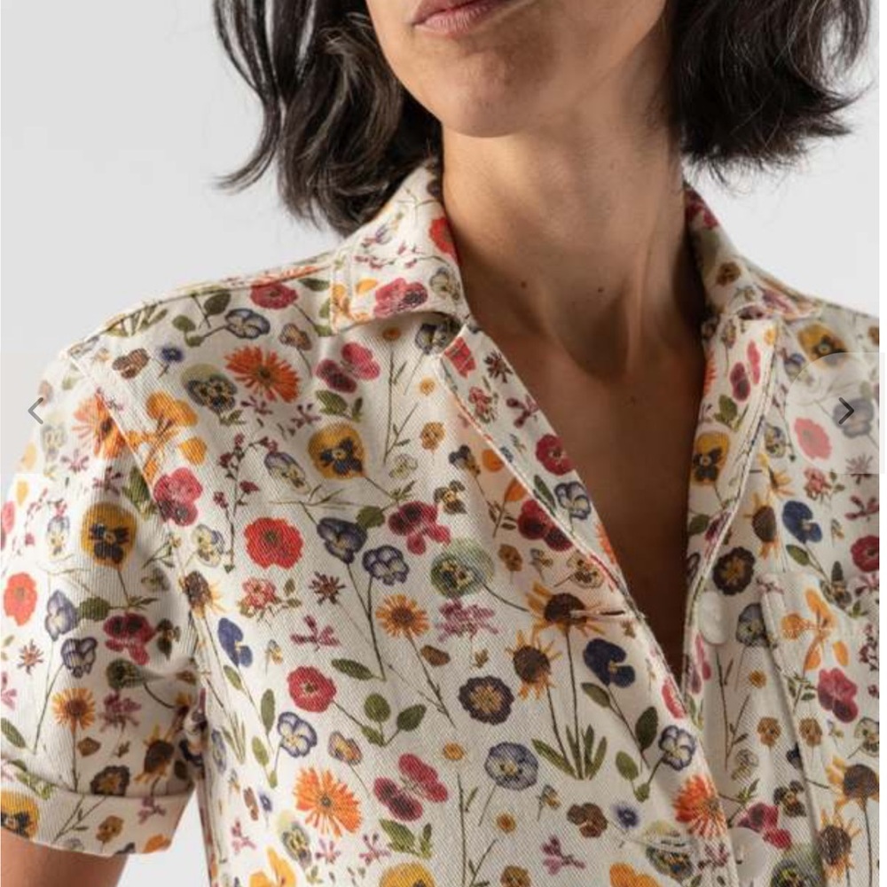 Rachel Antonoff Matthew Pressed Flowers Button Up Jumpsuit L - Picture 8 of 15